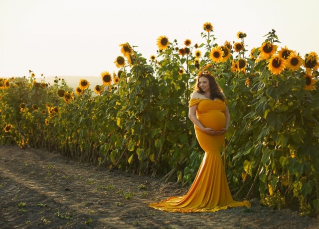 #sunflowers #golden #sunset #maternity